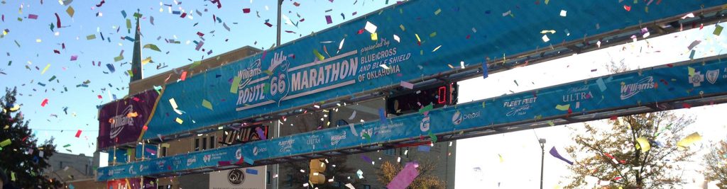Sign of a Route 66 Marathon.