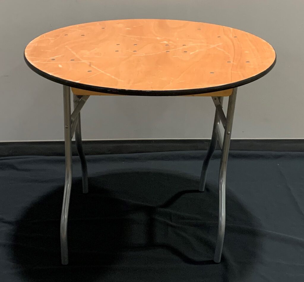 36" round table displayed.