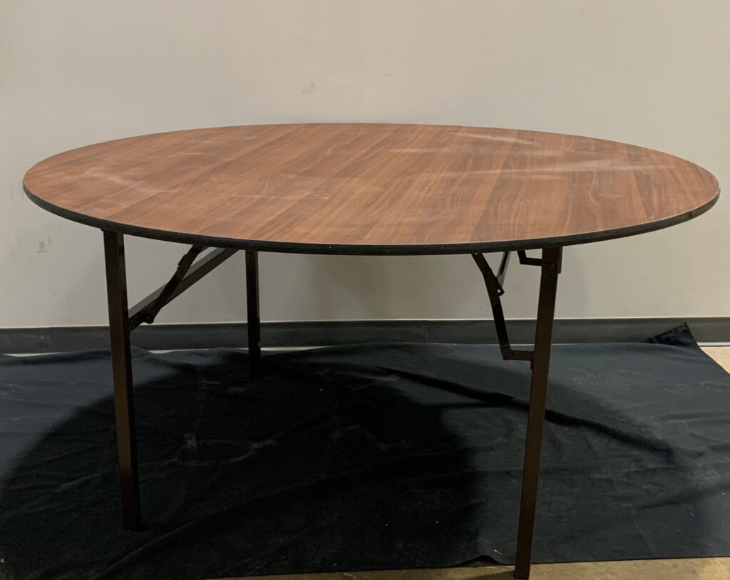 60" round table displayed.