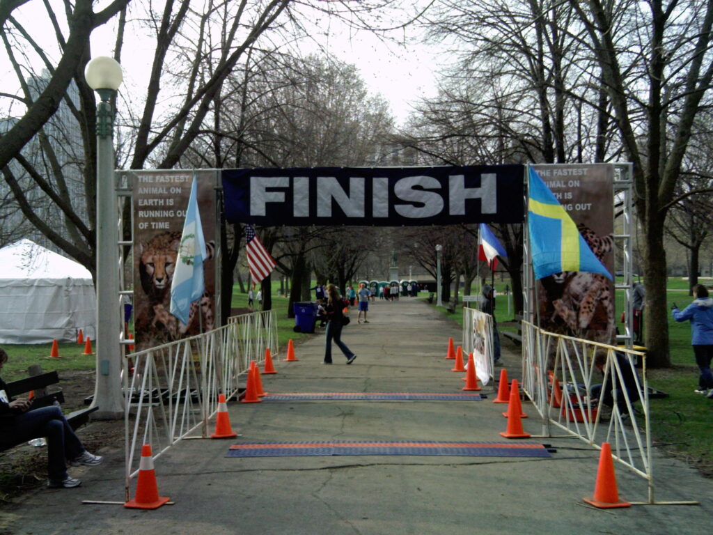 Finish line truss structure.