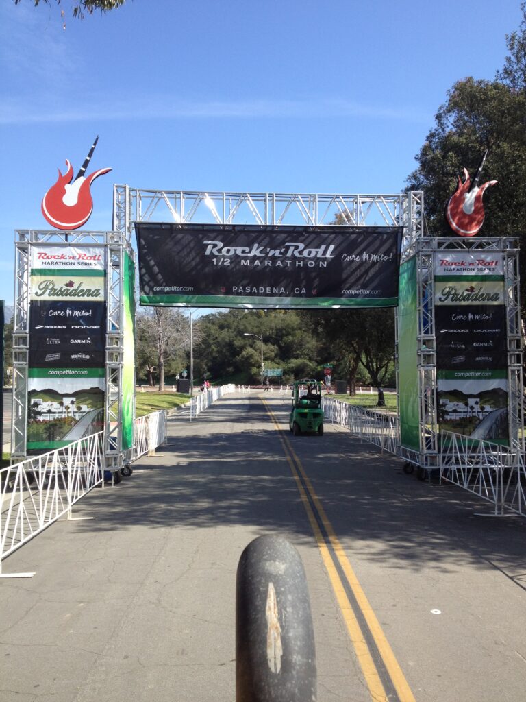 Truss structure for the Rock 'n' Roll 1/2 Marathon.