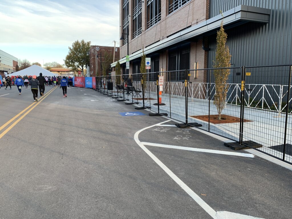 Perimeter patrol chainlink set up outside.